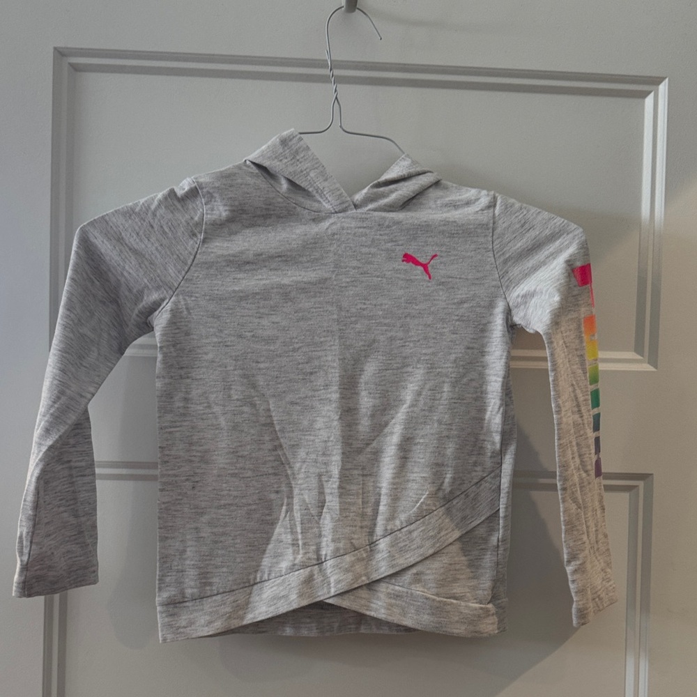 Puma Gray and Red Casual Sweatshirts & Hoodies